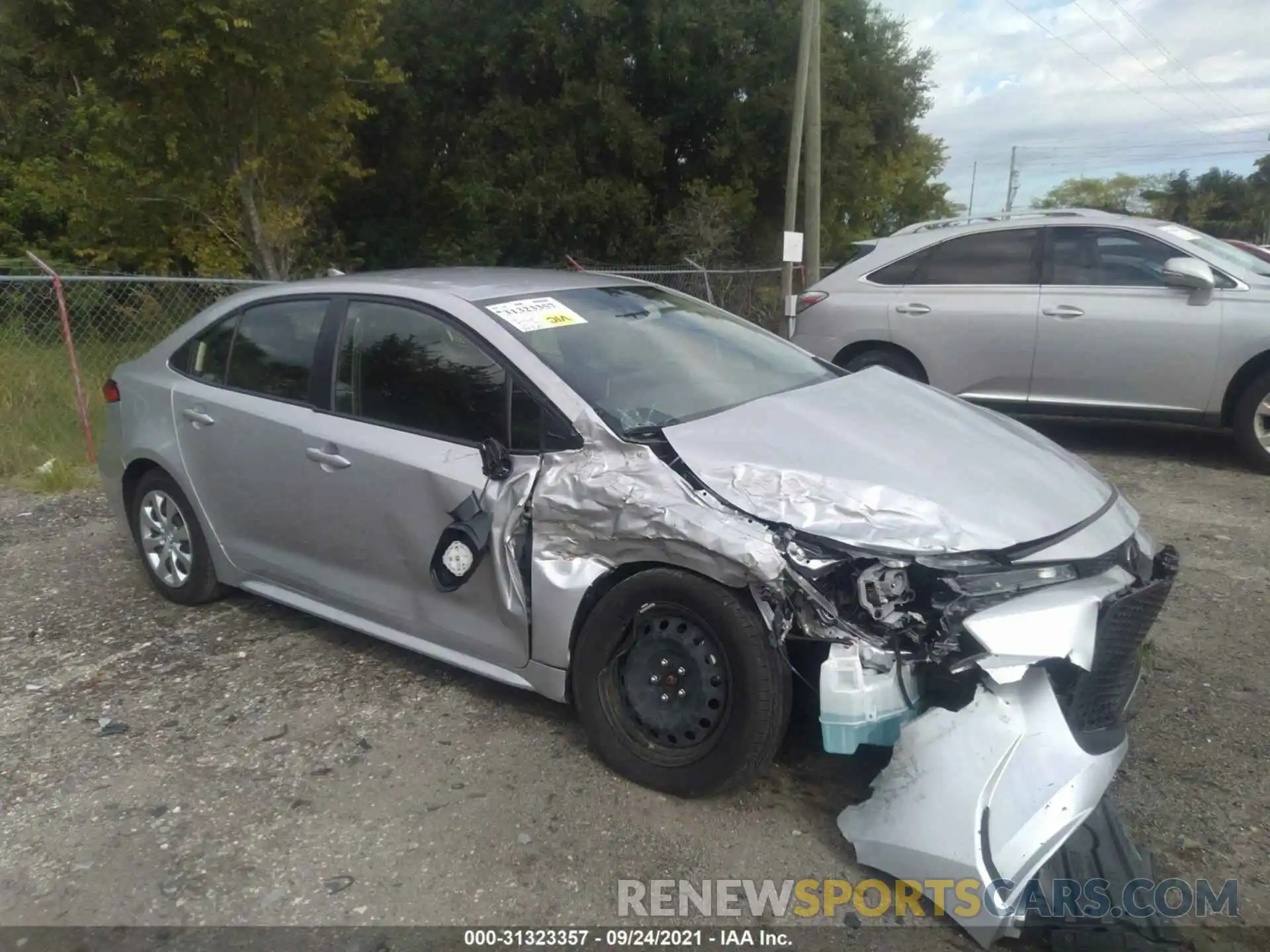 1 Photograph of a damaged car JTDEPMAE7MJ145314 TOYOTA COROLLA 2021