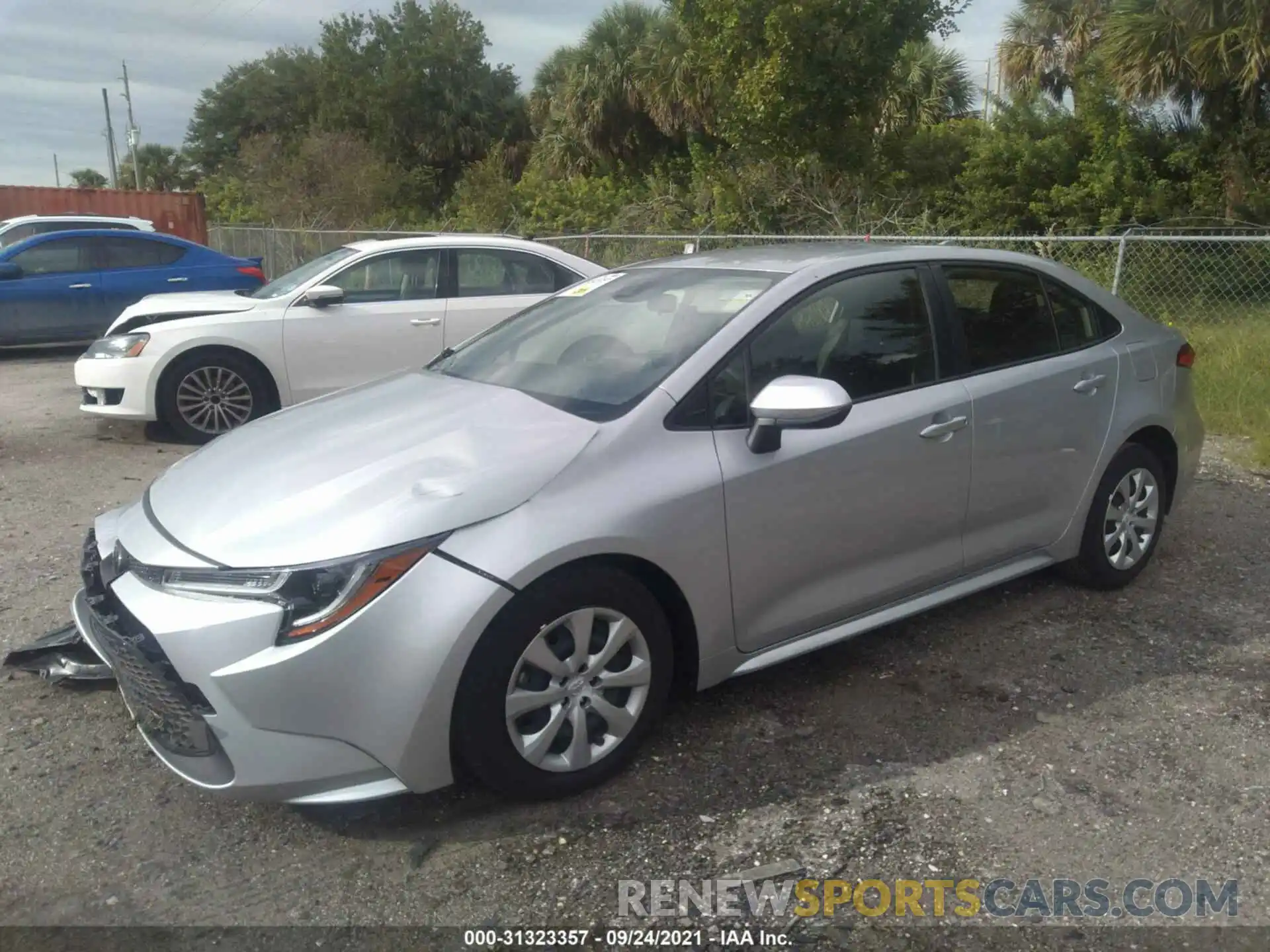 2 Photograph of a damaged car JTDEPMAE7MJ145314 TOYOTA COROLLA 2021