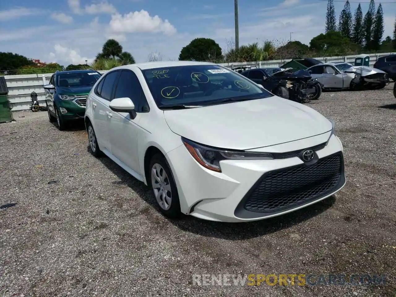 1 Photograph of a damaged car JTDEPMAE7MJ146320 TOYOTA COROLLA 2021