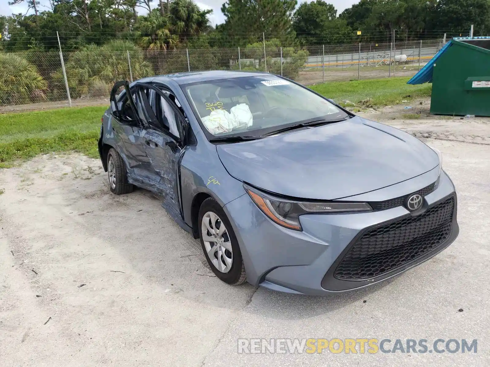 1 Photograph of a damaged car JTDEPMAE7MJ147127 TOYOTA COROLLA 2021