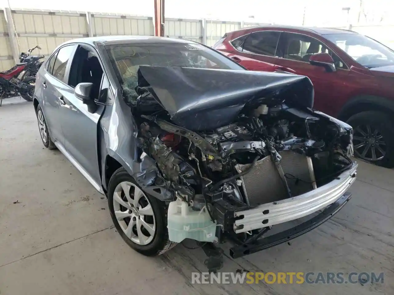 1 Photograph of a damaged car JTDEPMAE7MJ147516 TOYOTA COROLLA 2021