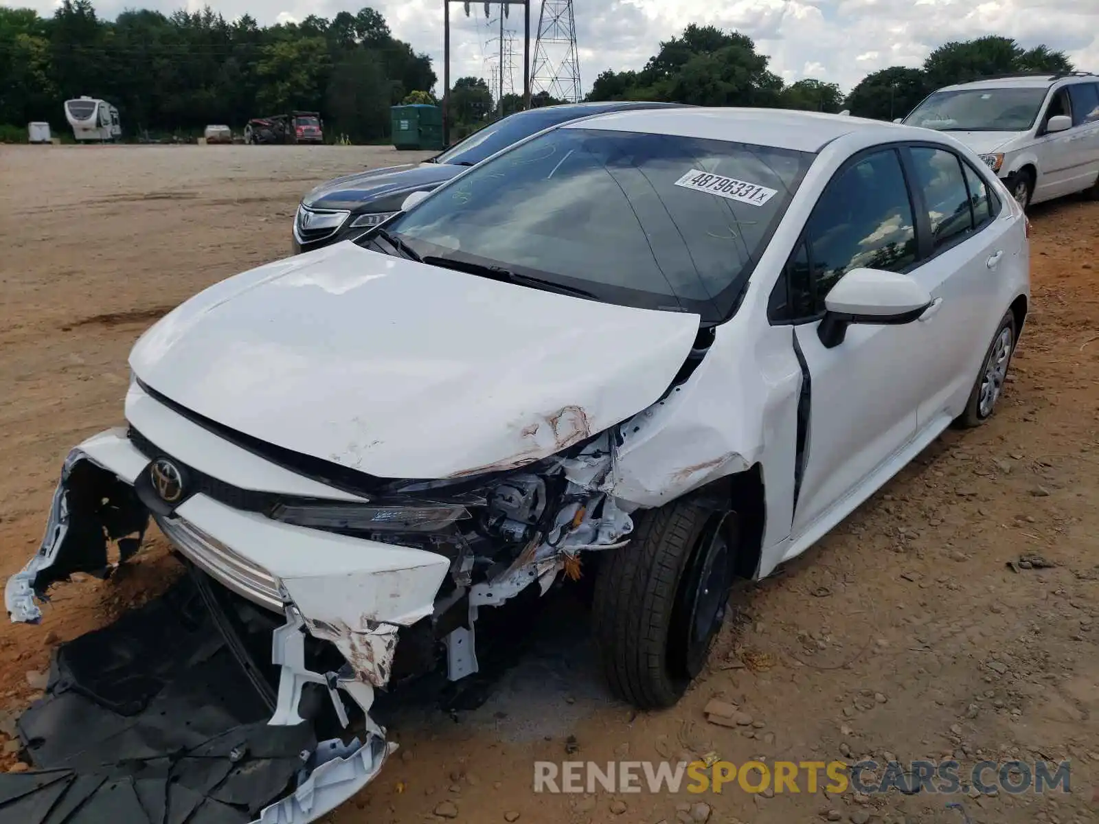 2 Photograph of a damaged car JTDEPMAE7MJ148147 TOYOTA COROLLA 2021