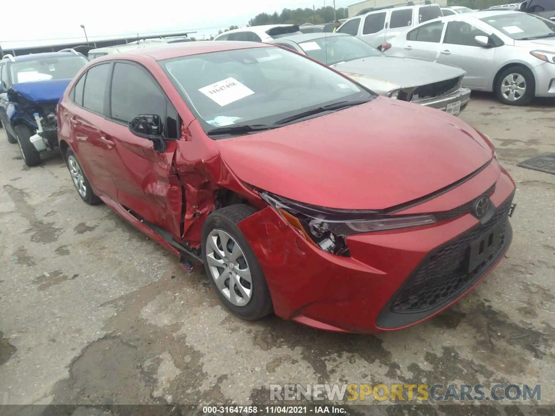 1 Photograph of a damaged car JTDEPMAE7MJ149735 TOYOTA COROLLA 2021