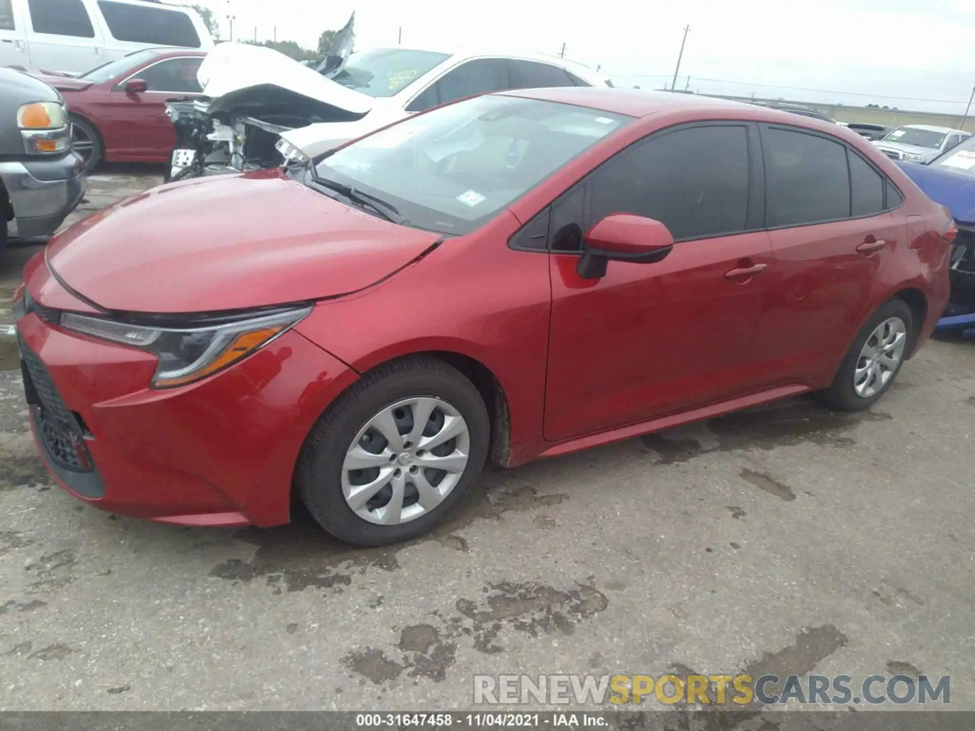 2 Photograph of a damaged car JTDEPMAE7MJ149735 TOYOTA COROLLA 2021