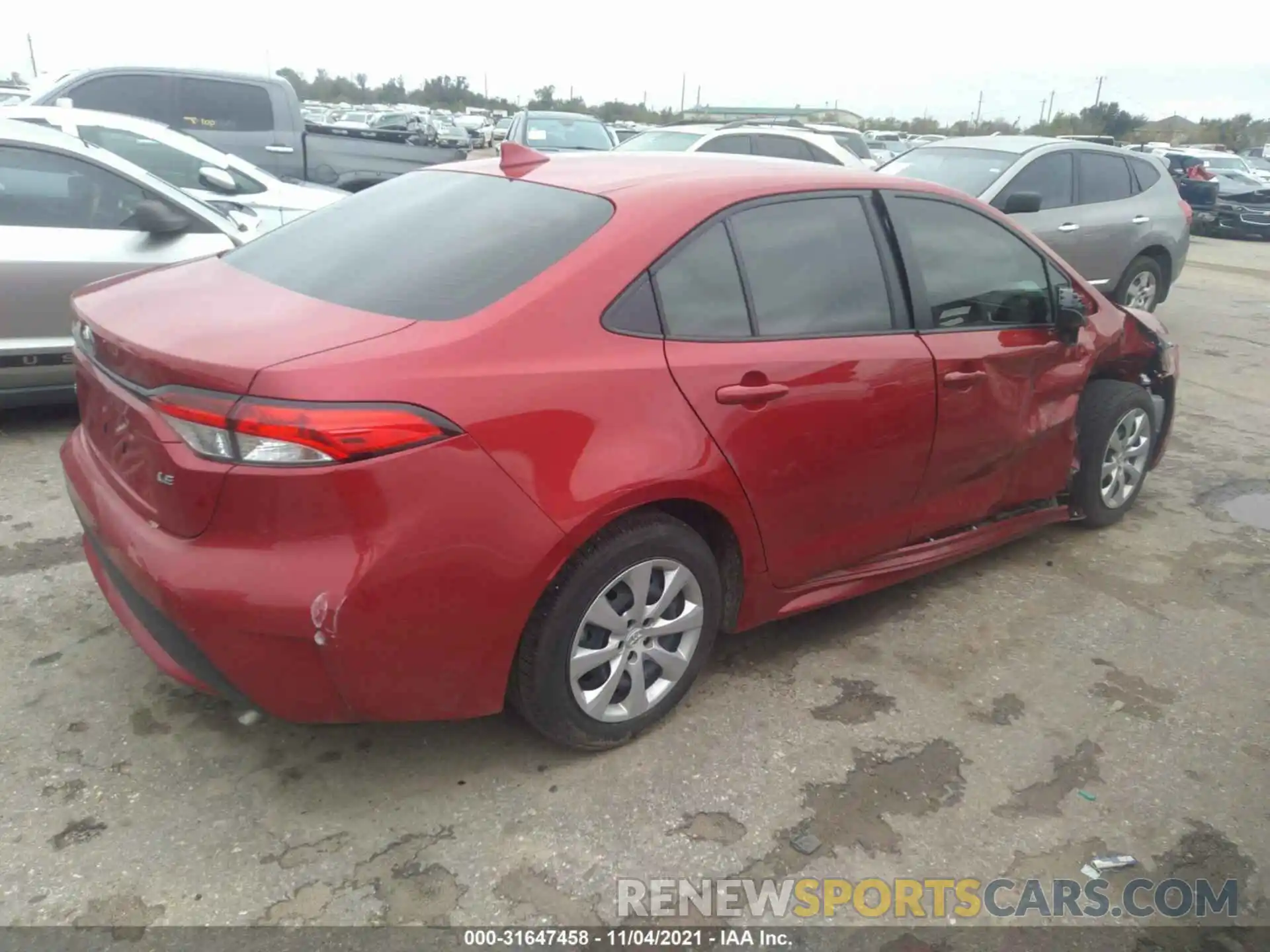 4 Photograph of a damaged car JTDEPMAE7MJ149735 TOYOTA COROLLA 2021