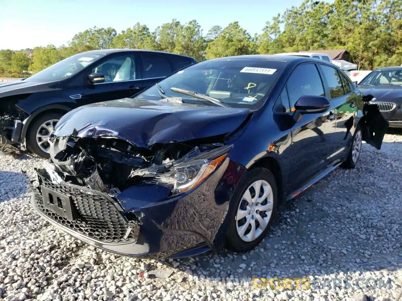 2 Photograph of a damaged car JTDEPMAE7MJ151615 TOYOTA COROLLA 2021