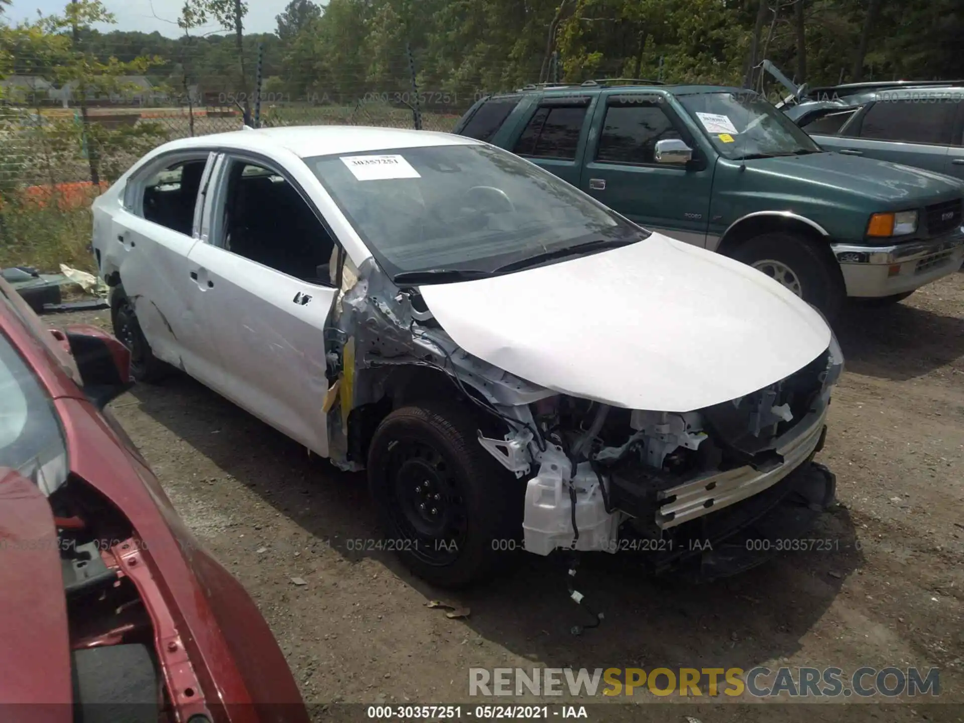 1 Photograph of a damaged car JTDEPMAE7MJ151792 TOYOTA COROLLA 2021