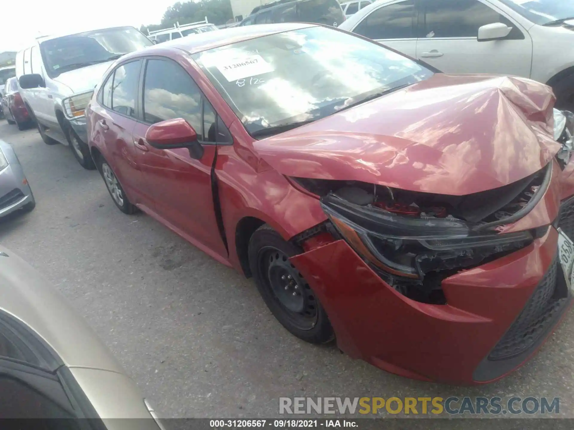 1 Photograph of a damaged car JTDEPMAE7MJ153509 TOYOTA COROLLA 2021