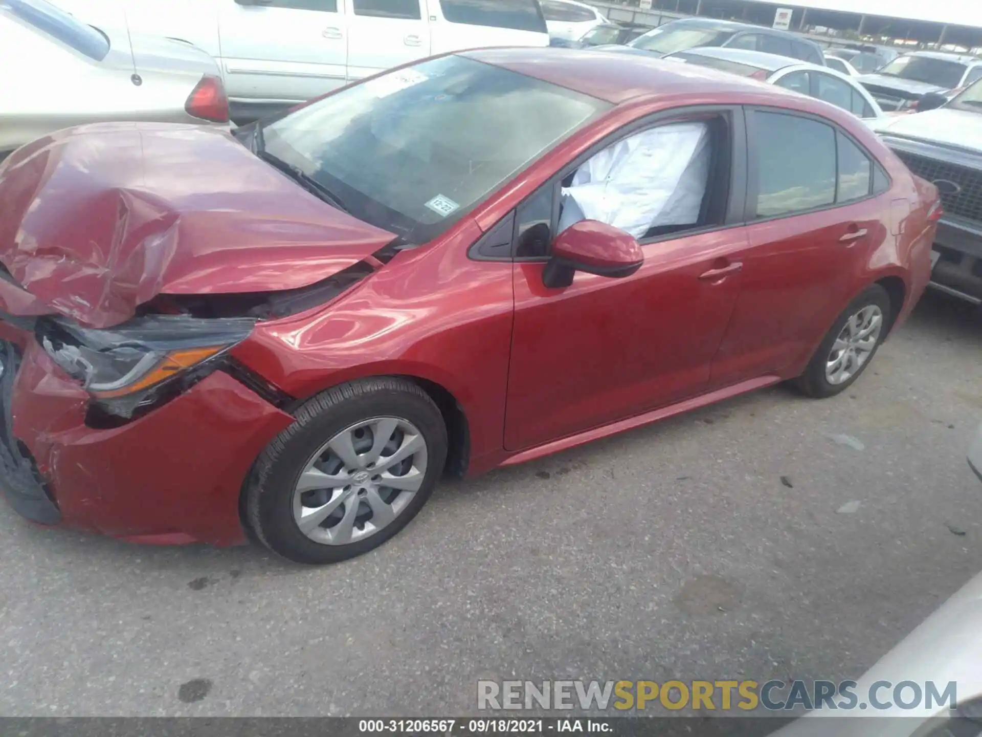 2 Photograph of a damaged car JTDEPMAE7MJ153509 TOYOTA COROLLA 2021