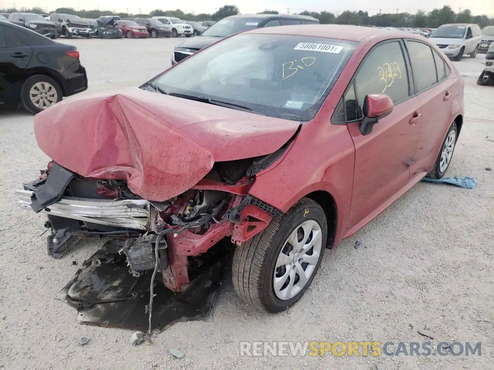 2 Photograph of a damaged car JTDEPMAE7MJ154725 TOYOTA COROLLA 2021