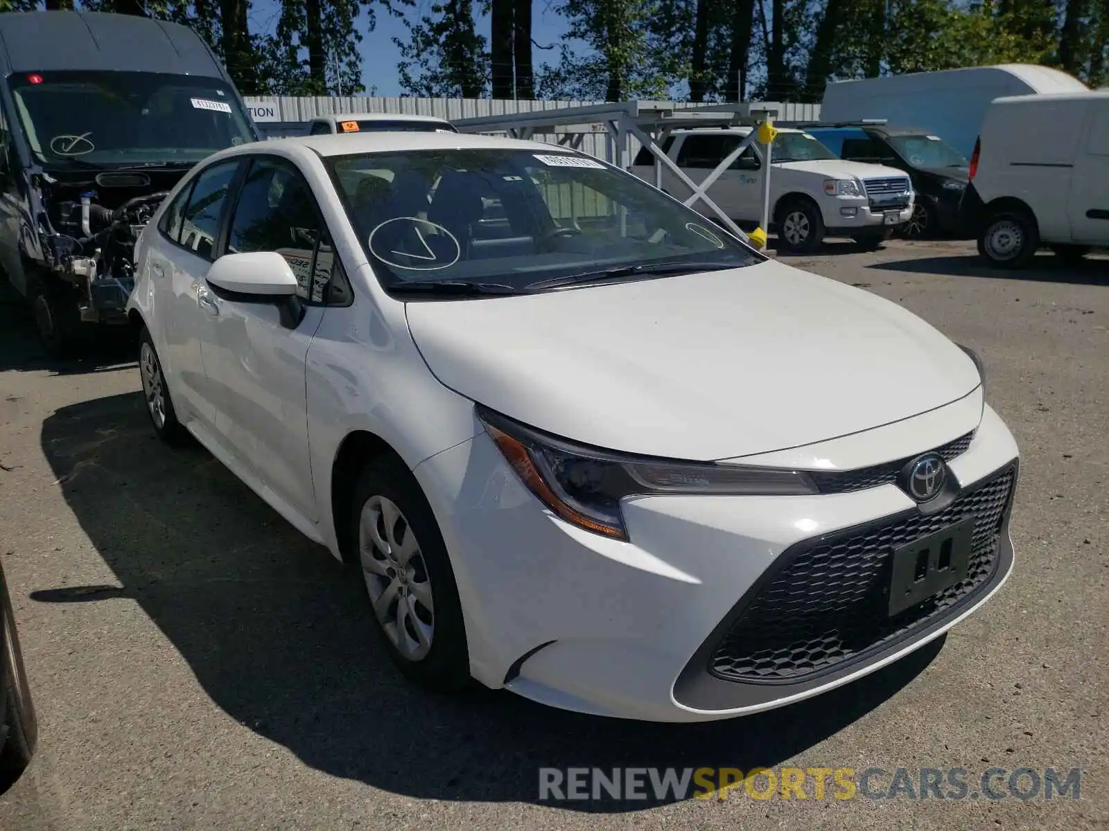 1 Photograph of a damaged car JTDEPMAE7MJ155485 TOYOTA COROLLA 2021