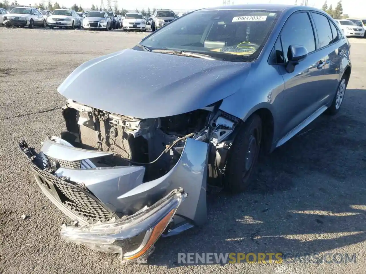 2 Photograph of a damaged car JTDEPMAE7MJ158497 TOYOTA COROLLA 2021