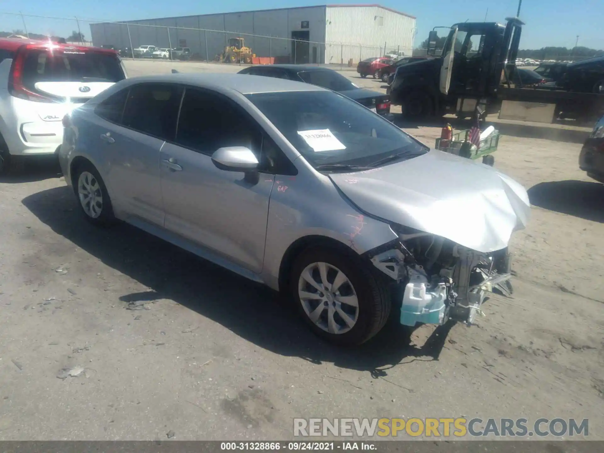 1 Photograph of a damaged car JTDEPMAE7MJ161450 TOYOTA COROLLA 2021