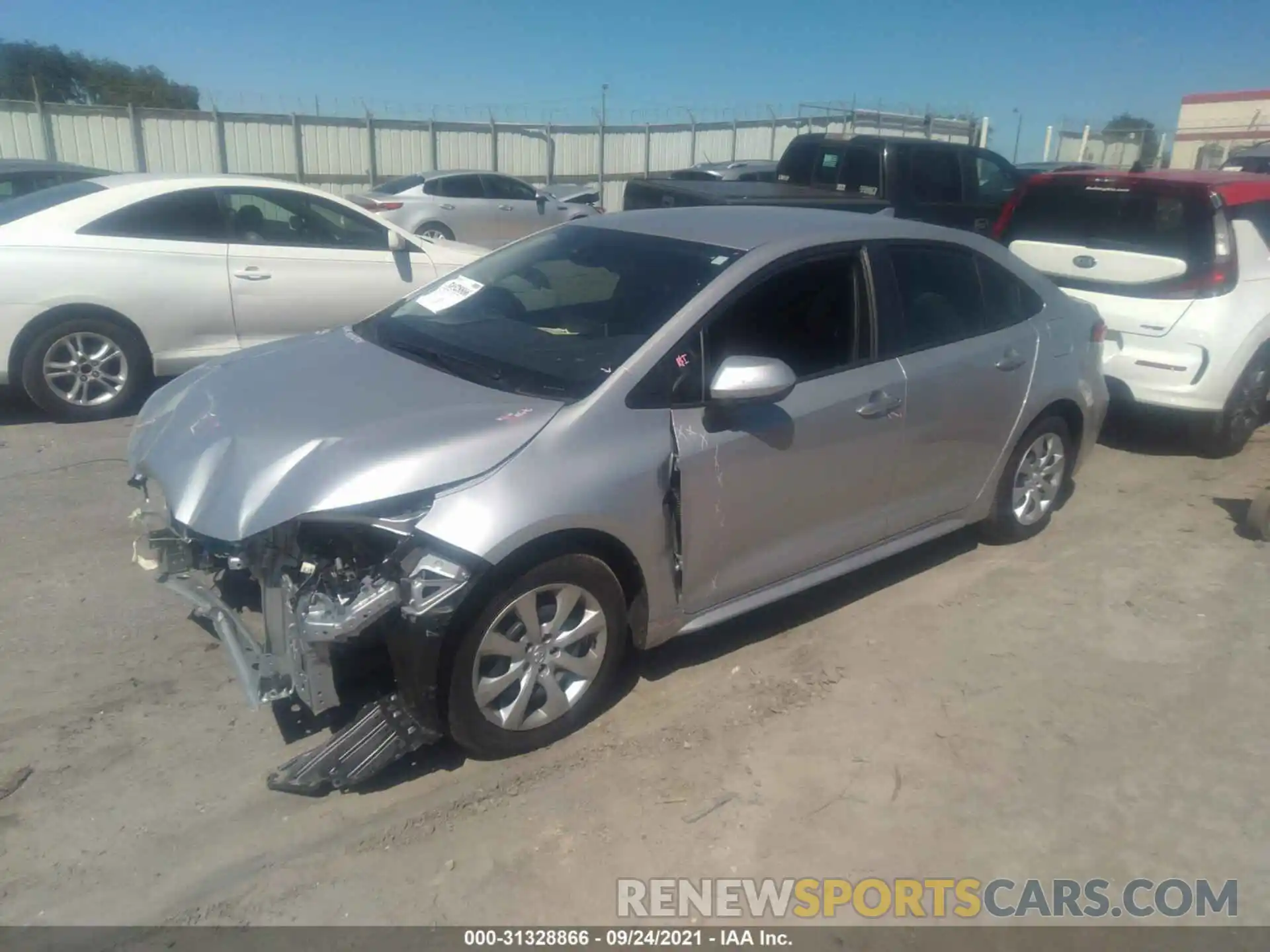 2 Photograph of a damaged car JTDEPMAE7MJ161450 TOYOTA COROLLA 2021