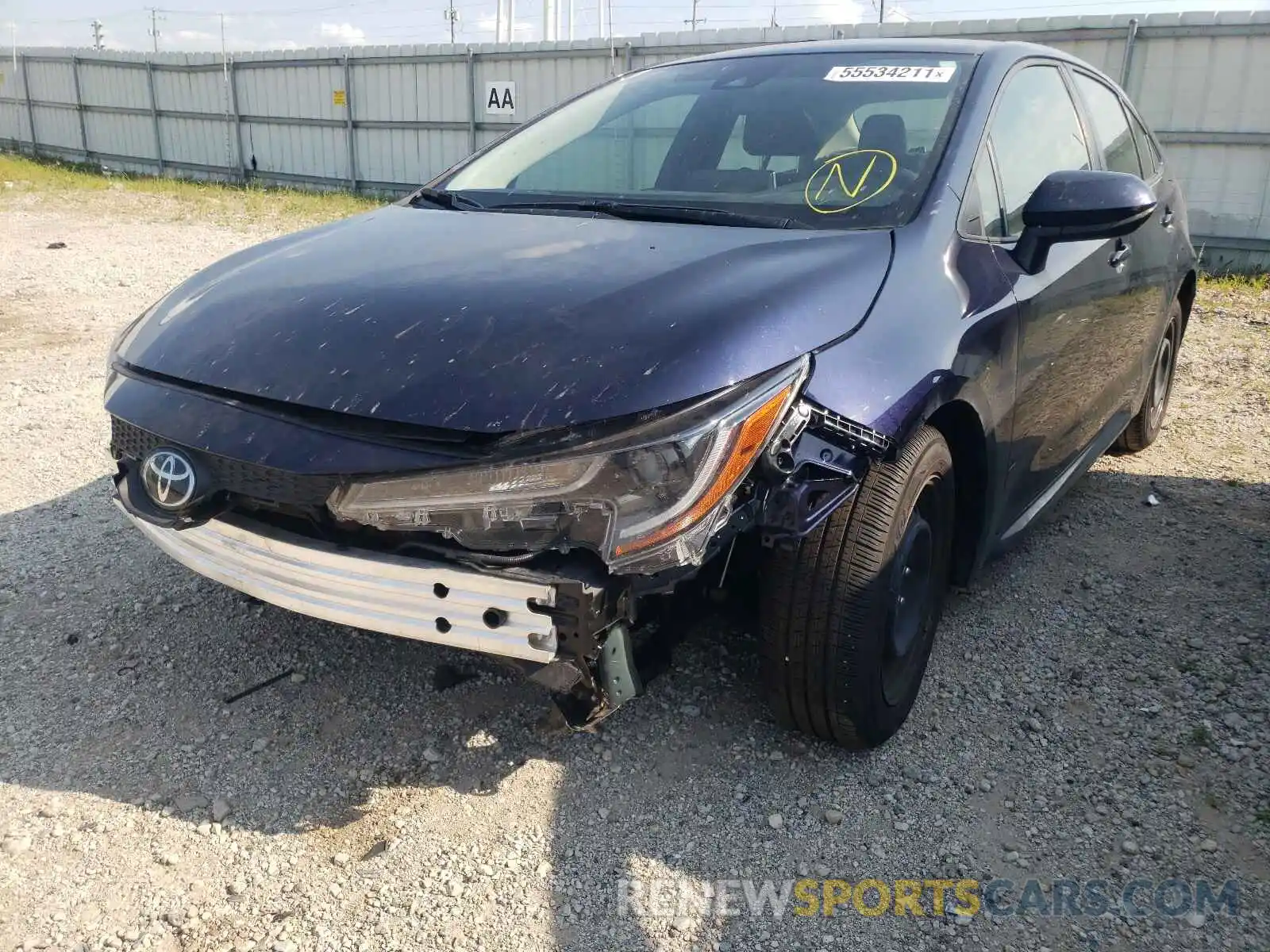 2 Photograph of a damaged car JTDEPMAE7MJ164607 TOYOTA COROLLA 2021