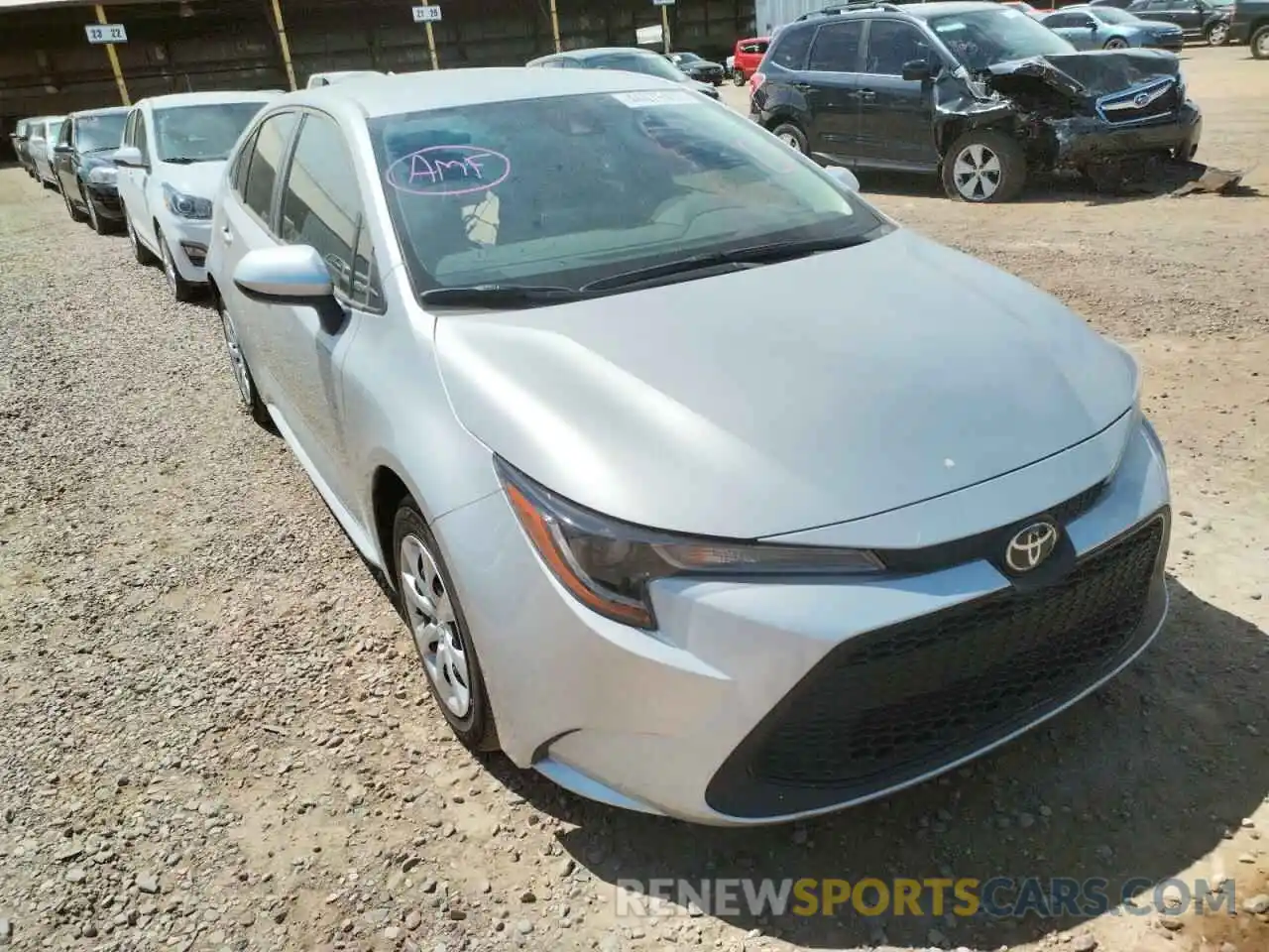 1 Photograph of a damaged car JTDEPMAE7MJ165434 TOYOTA COROLLA 2021