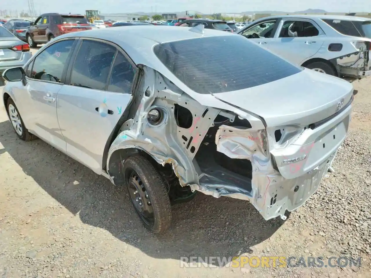 3 Photograph of a damaged car JTDEPMAE7MJ165434 TOYOTA COROLLA 2021