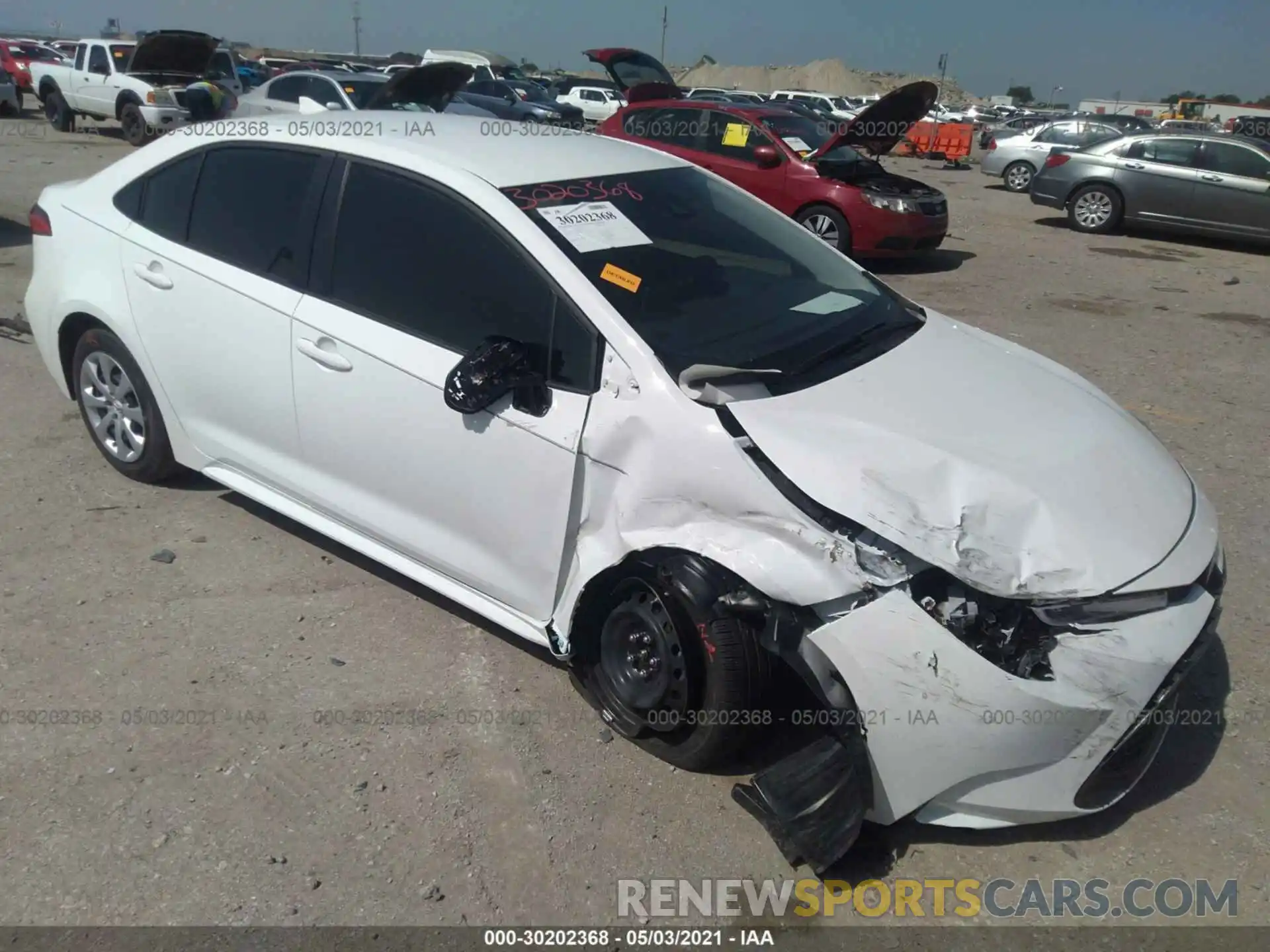 1 Photograph of a damaged car JTDEPMAE7MJ166972 TOYOTA COROLLA 2021