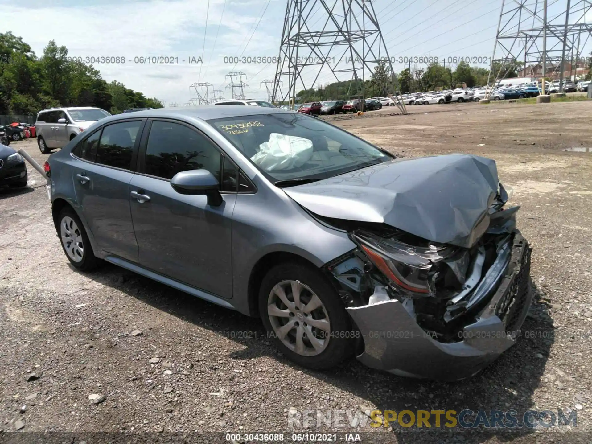 1 Photograph of a damaged car JTDEPMAE7MJ168818 TOYOTA COROLLA 2021