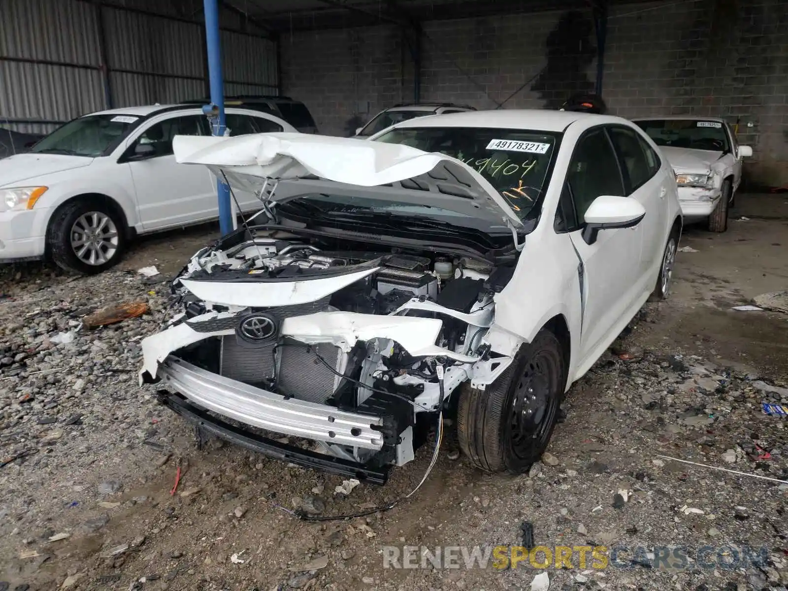 2 Photograph of a damaged car JTDEPMAE7MJ169404 TOYOTA COROLLA 2021