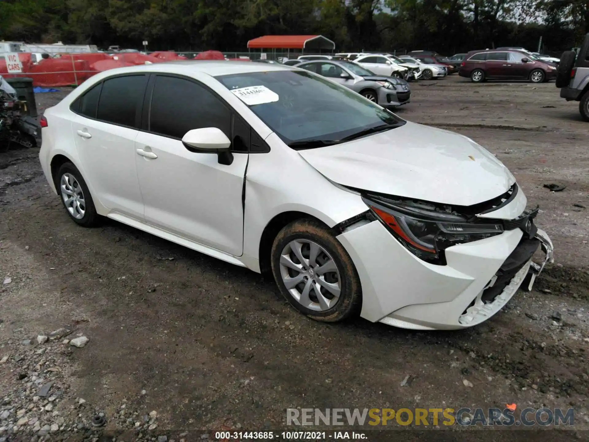 1 Photograph of a damaged car JTDEPMAE7MJ170438 TOYOTA COROLLA 2021