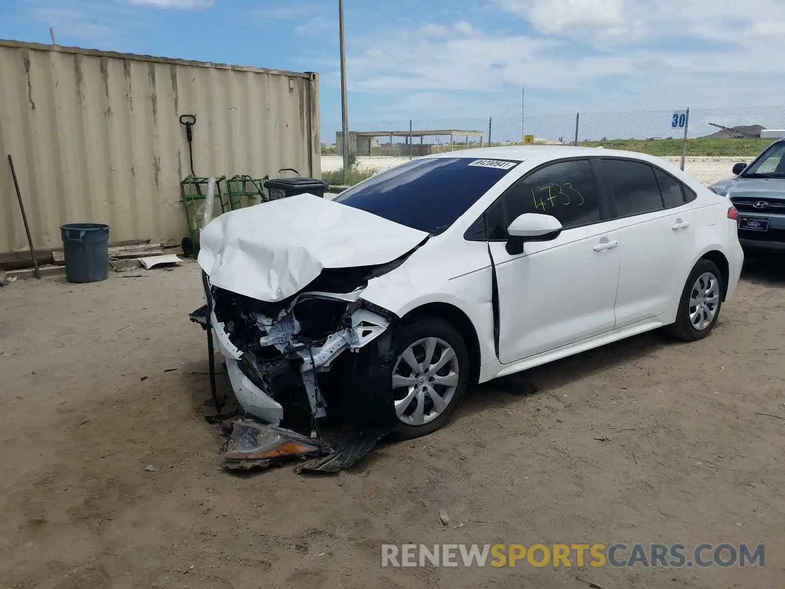 2 Photograph of a damaged car JTDEPMAE7MJ171847 TOYOTA COROLLA 2021