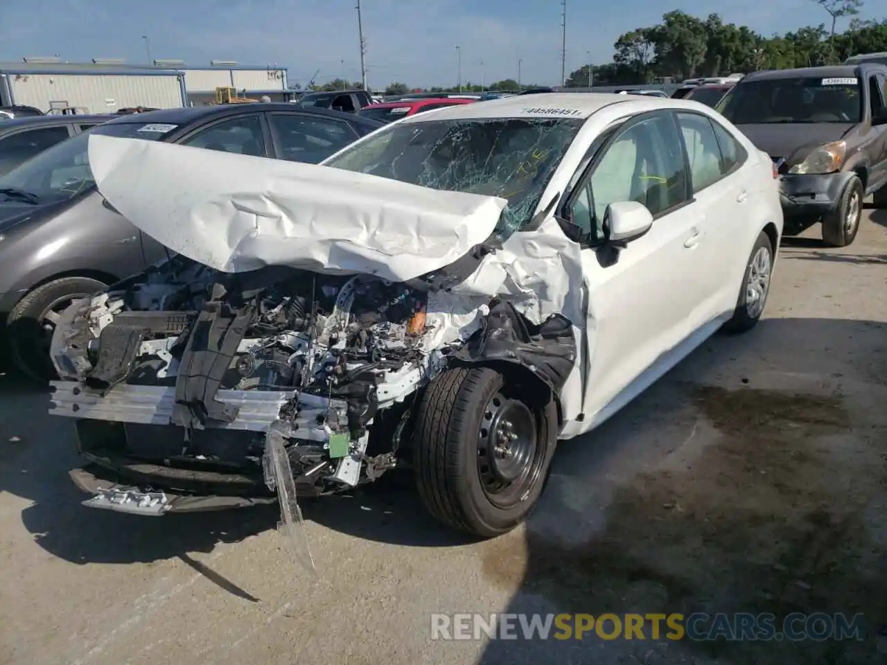 2 Photograph of a damaged car JTDEPMAE7MJ171931 TOYOTA COROLLA 2021