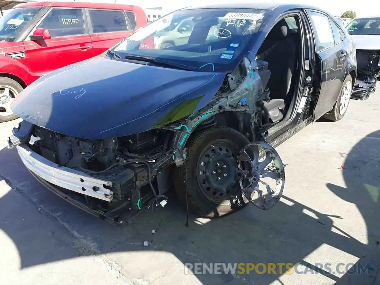 2 Photograph of a damaged car JTDEPMAE7MJ175770 TOYOTA COROLLA 2021