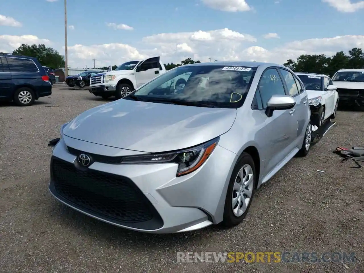 2 Photograph of a damaged car JTDEPMAE7MJ177647 TOYOTA COROLLA 2021