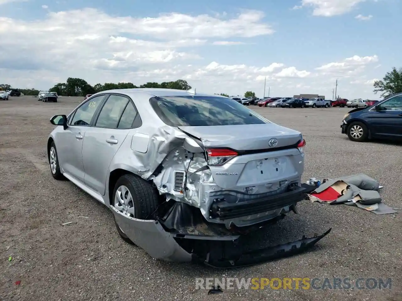 3 Photograph of a damaged car JTDEPMAE7MJ177647 TOYOTA COROLLA 2021