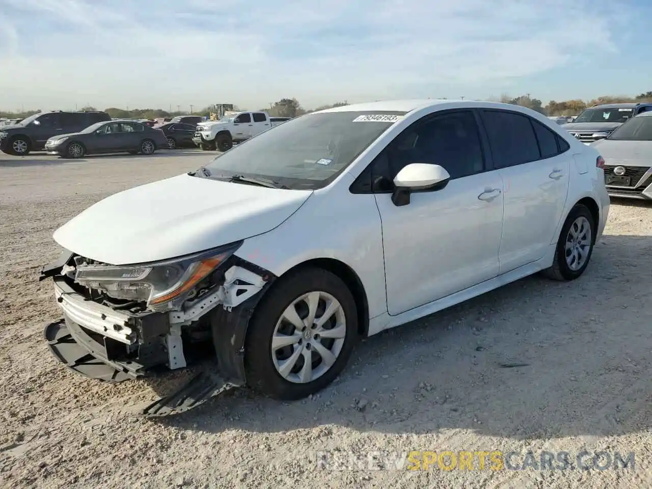 1 Photograph of a damaged car JTDEPMAE7MJ182749 TOYOTA COROLLA 2021