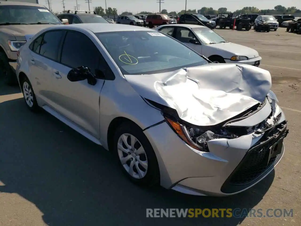 1 Photograph of a damaged car JTDEPMAE7MJ184825 TOYOTA COROLLA 2021