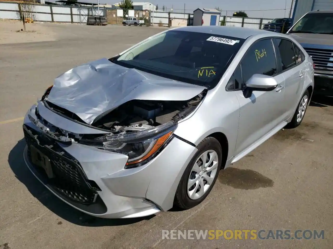 2 Photograph of a damaged car JTDEPMAE7MJ184825 TOYOTA COROLLA 2021