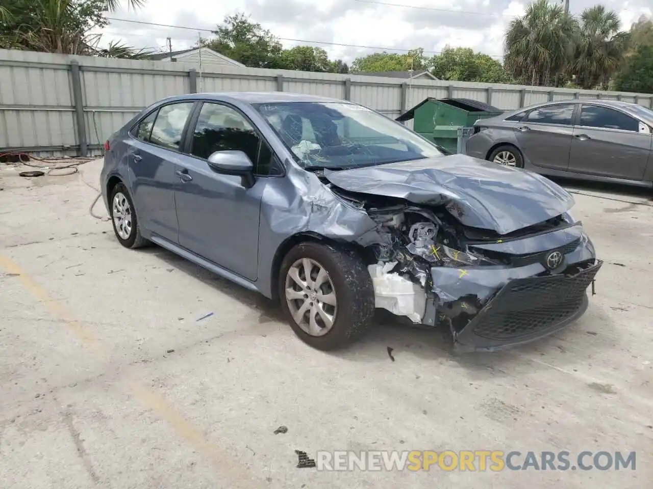 1 Photograph of a damaged car JTDEPMAE7MJ185487 TOYOTA COROLLA 2021