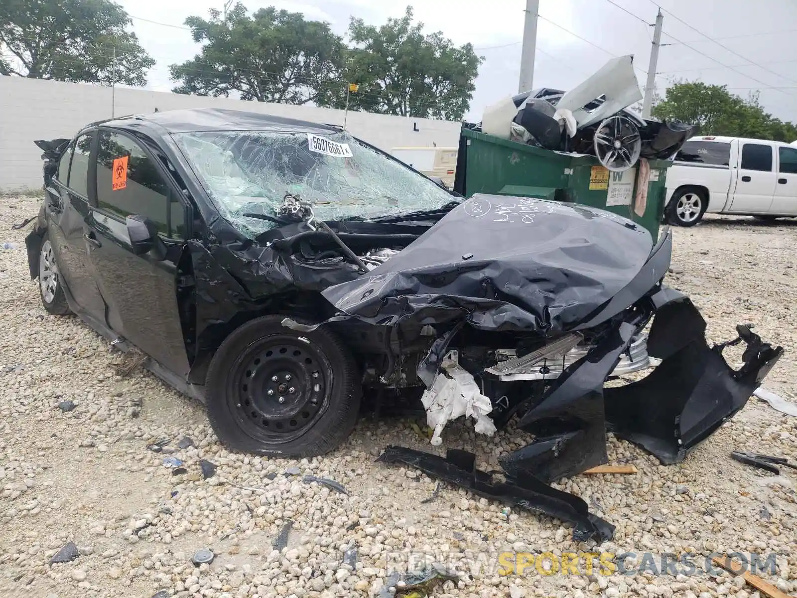 1 Photograph of a damaged car JTDEPMAE7MJ186199 TOYOTA COROLLA 2021