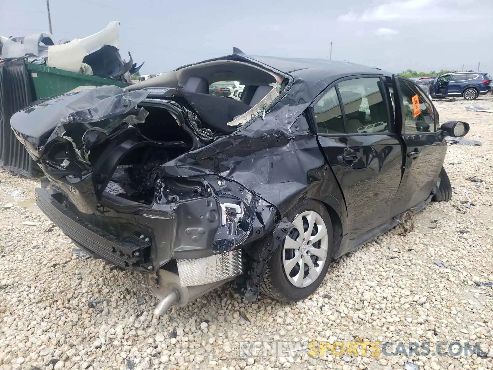 4 Photograph of a damaged car JTDEPMAE7MJ186199 TOYOTA COROLLA 2021