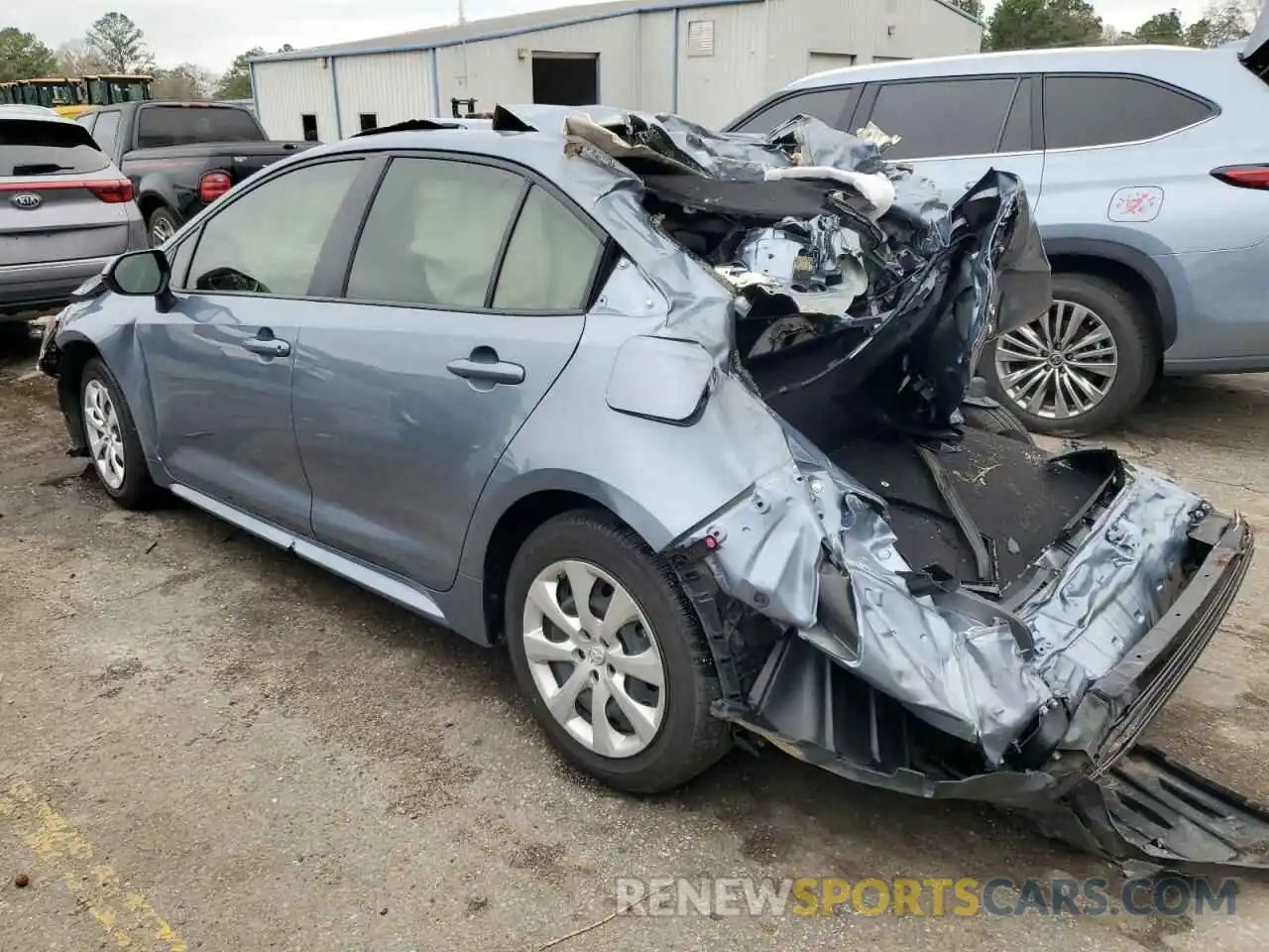 2 Photograph of a damaged car JTDEPMAE7MJ186428 TOYOTA COROLLA 2021