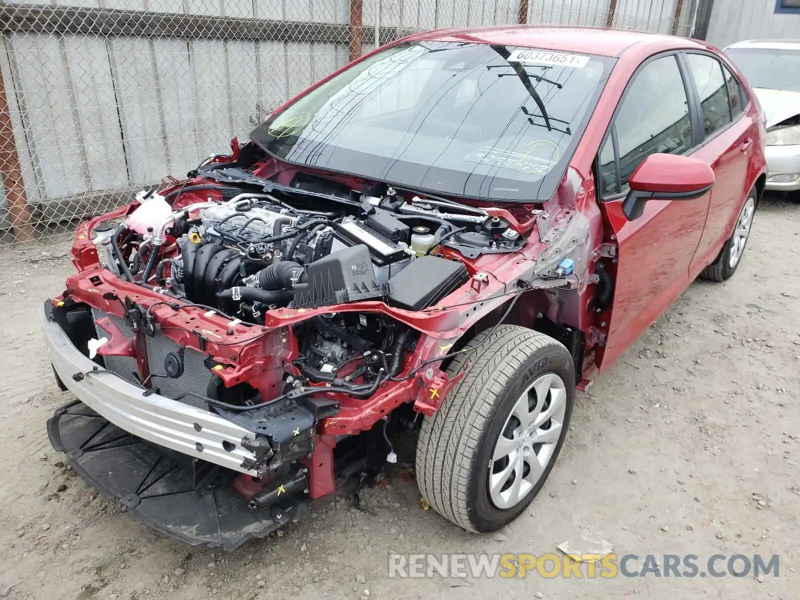 2 Photograph of a damaged car JTDEPMAE7MJ188275 TOYOTA COROLLA 2021