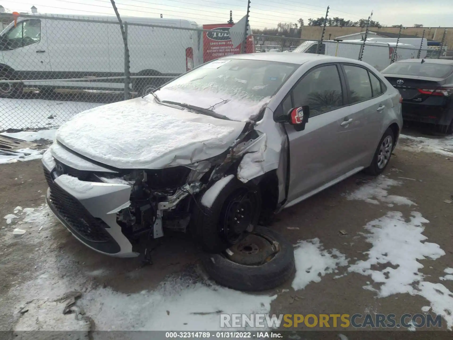 2 Photograph of a damaged car JTDEPMAE7MJ188504 TOYOTA COROLLA 2021