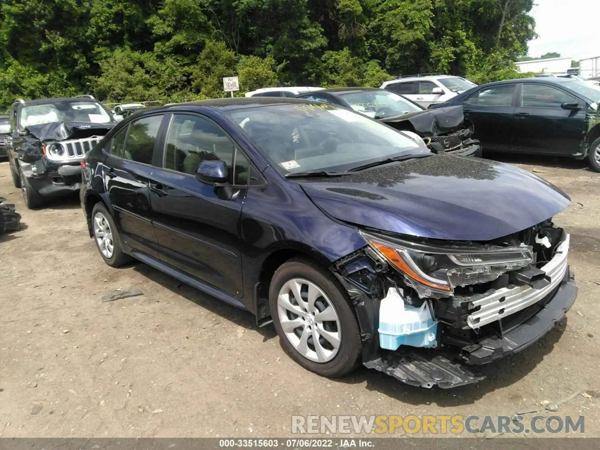 1 Photograph of a damaged car JTDEPMAE7MJ189202 TOYOTA COROLLA 2021