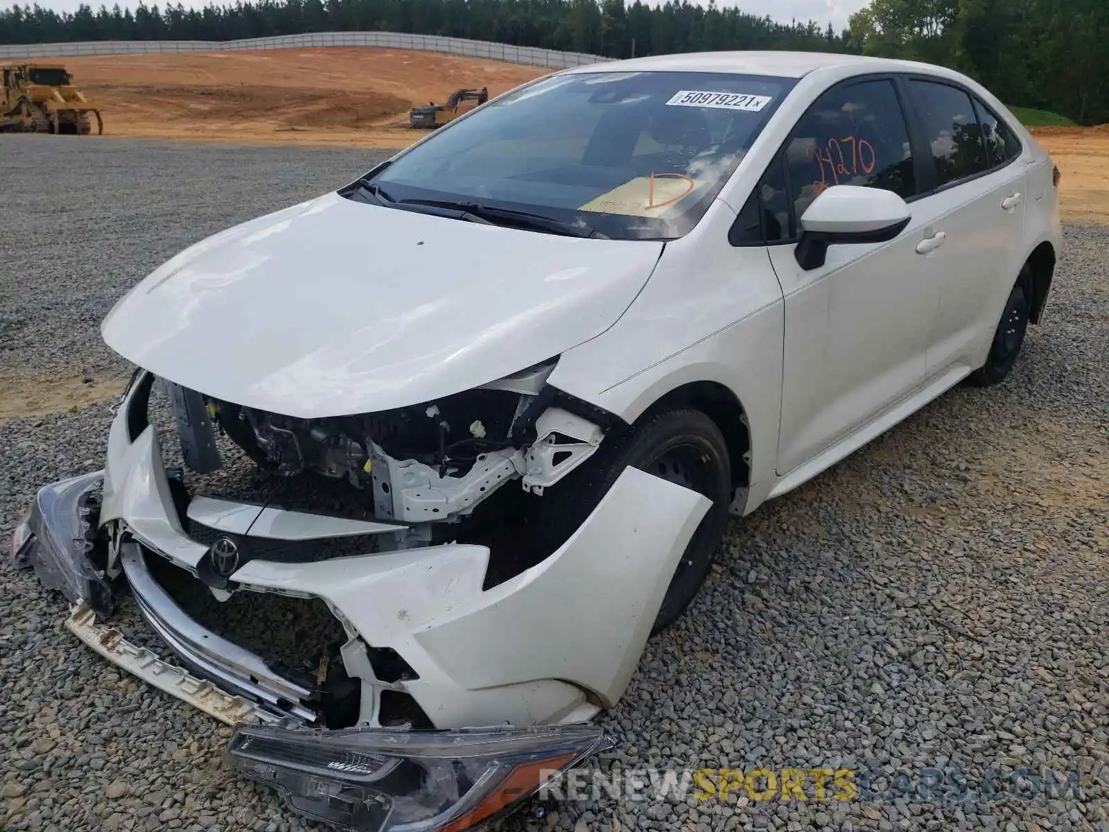 2 Photograph of a damaged car JTDEPMAE8MJ117442 TOYOTA COROLLA 2021