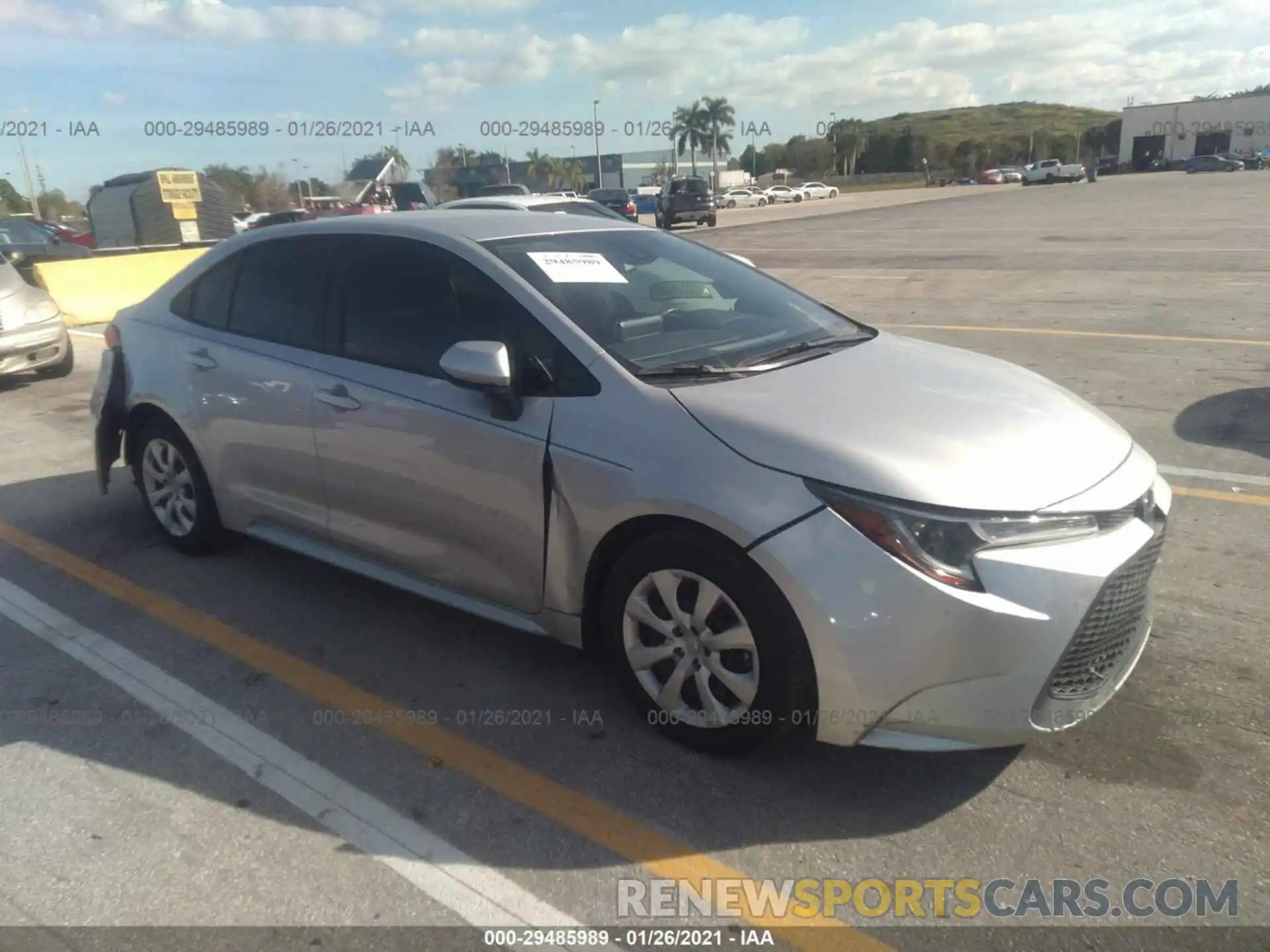 1 Photograph of a damaged car JTDEPMAE8MJ117859 TOYOTA COROLLA 2021