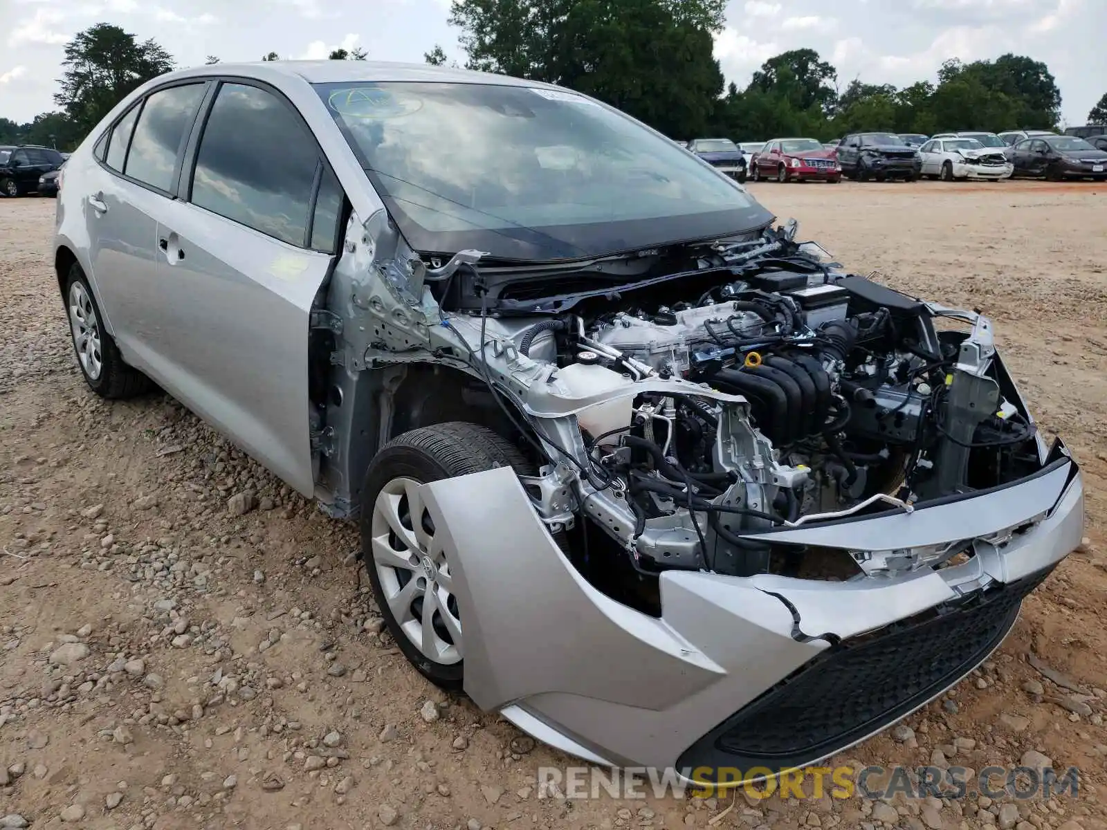 1 Photograph of a damaged car JTDEPMAE8MJ118591 TOYOTA COROLLA 2021