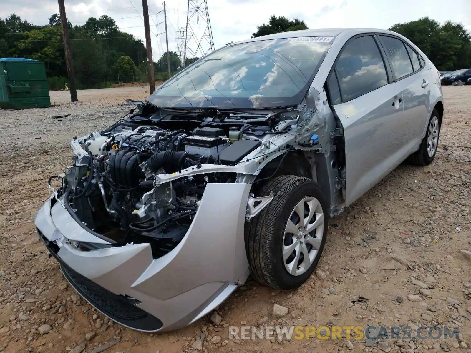 2 Photograph of a damaged car JTDEPMAE8MJ118591 TOYOTA COROLLA 2021