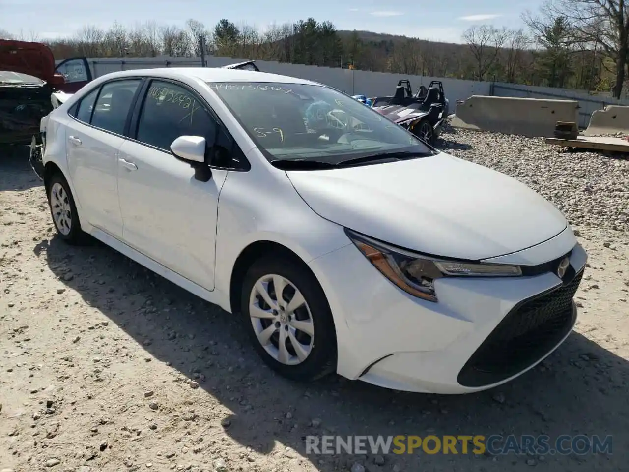 1 Photograph of a damaged car JTDEPMAE8MJ121376 TOYOTA COROLLA 2021