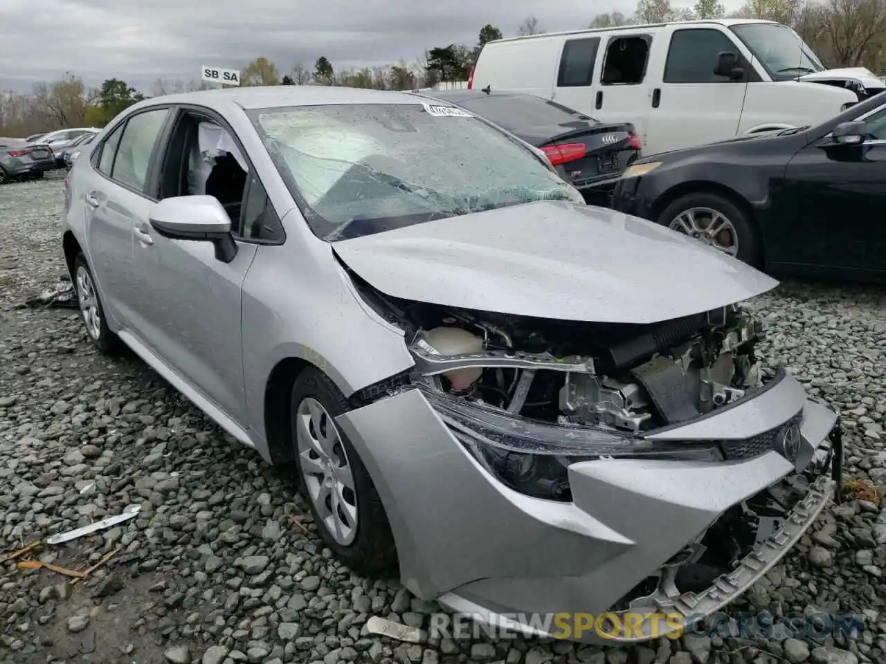 1 Photograph of a damaged car JTDEPMAE8MJ124990 TOYOTA COROLLA 2021