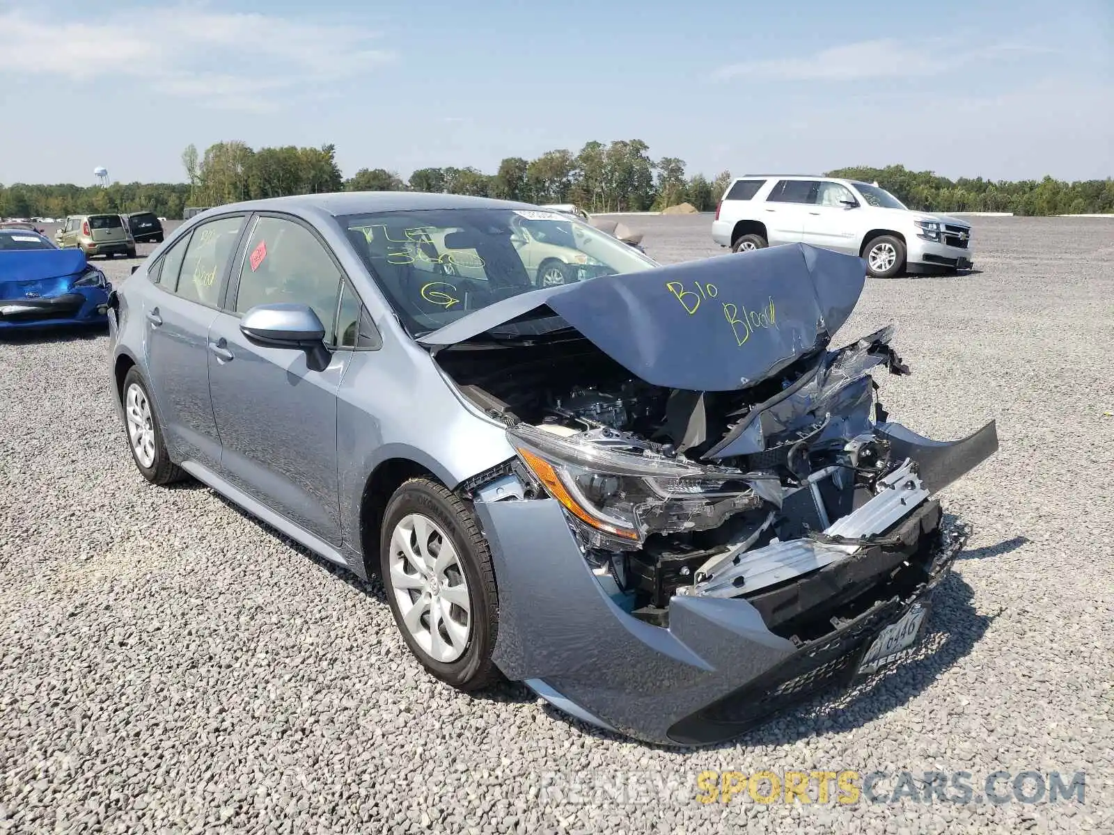 1 Photograph of a damaged car JTDEPMAE8MJ128943 TOYOTA COROLLA 2021