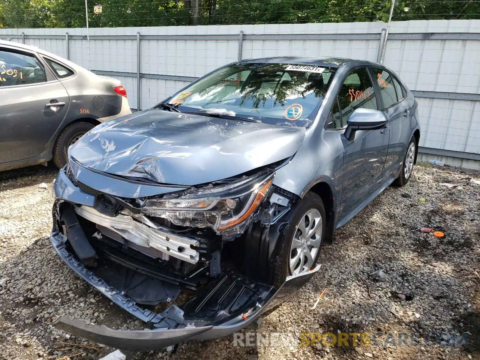 2 Photograph of a damaged car JTDEPMAE8MJ130255 TOYOTA COROLLA 2021