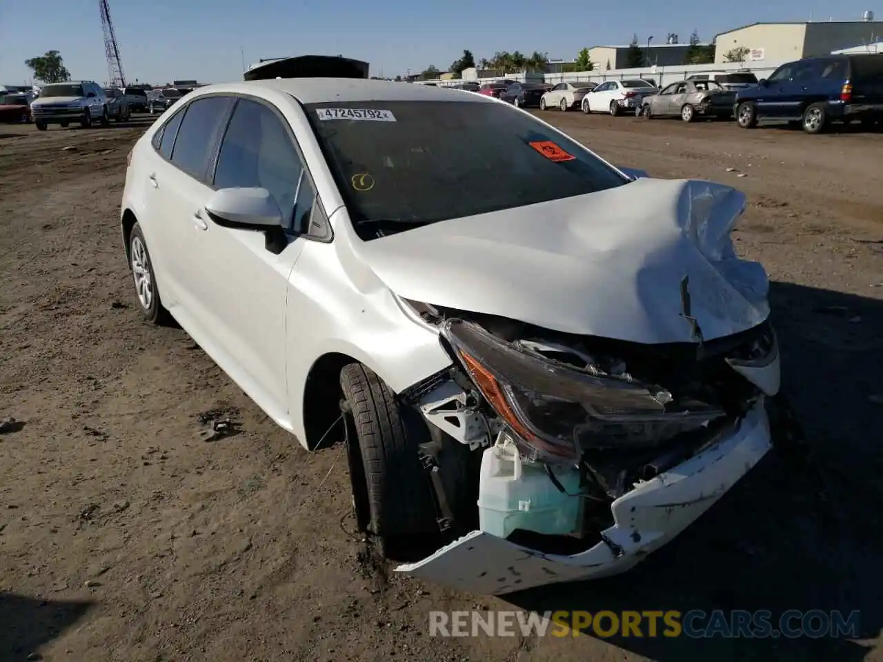 1 Photograph of a damaged car JTDEPMAE8MJ131051 TOYOTA COROLLA 2021