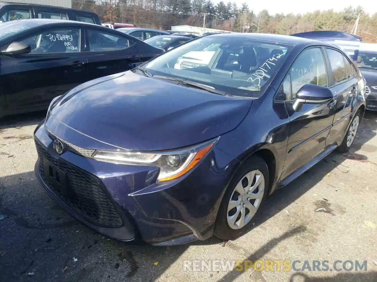 2 Photograph of a damaged car JTDEPMAE8MJ131311 TOYOTA COROLLA 2021